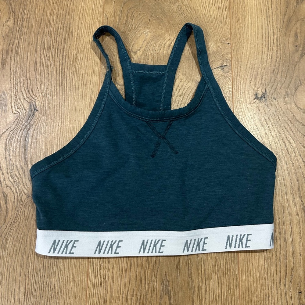 Nike Blue Sports Bra with White Trim
